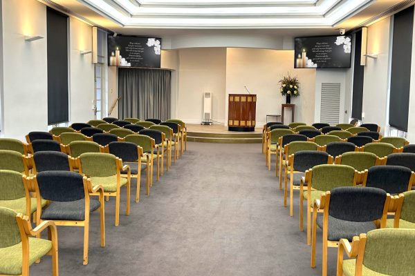 Altona chapel interior featuring seating and peaceful lighting in Melbourne